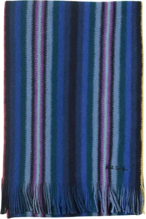 Paul Smith Akcesoria, Mężczyzna, Niebieski, ONE SIZE, Kaszmir, Luksusowy Szal z Mieszanki Kaszmiru