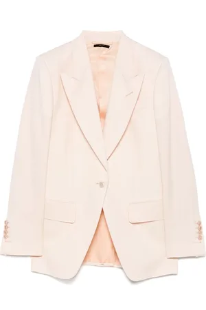Tom Ford Kurtki, Kobieta, Różowy, S, Różowa kurtka z guzikami i kieszeniami