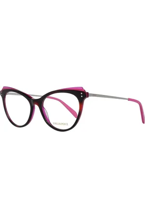 Emilio Pucci Akcesoria, Kobieta, brązowy, ONE SIZE, Burgundzkie Okulary Optyczne Damskie Stylowe