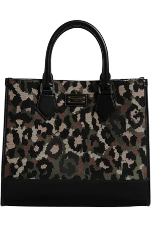 Dolce & Gabbana Torebki, Kobieta, Wielobarwność, ONE SIZE, Leopard Shopping Tote Shoulder Bag