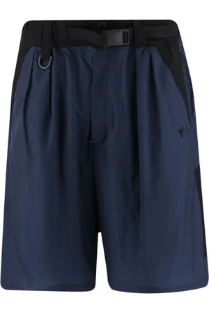 Y-3 Szorty, Mężczyzna, Niebieski, L, Nylon, Nylon Logo Casual Shorts Navy Black