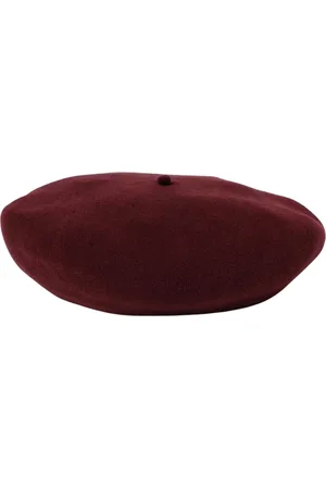 Maison Margiela Akcesoria, Mężczyzna, Czerwony, S, Bordowy Wełniany Beret