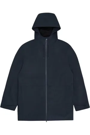 Rains Kurtki, Mężczyzna, Niebieski, L, Suva Hardshell Długa Kurtka