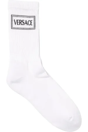 VERSACE Bielizna, unisex, Biały, L, Luksusowe Skarpetki Crew