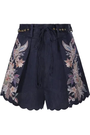ZIMMERMANN Szorty, Kobieta, Niebieski, M, Paisley Rhiannon Tuck Shorts