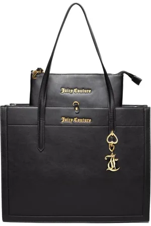 Juicy Couture Torebki, Kobieta, Czarny, ONE SIZE, Lily Duża Torba na Zakupy PU Czarna