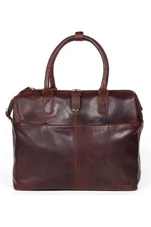 Howard London Torebki, Mężczyzna, brązowy, ONE SIZE, Skórzana torba na laptopa