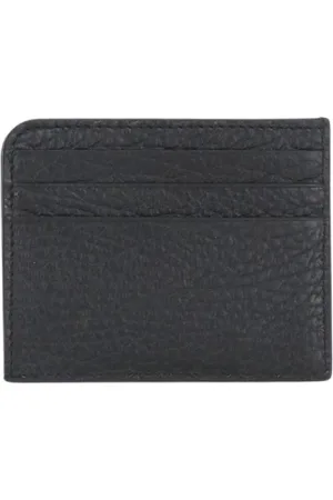 Maison Margiela Akcesoria, Mężczyzna, Czarny, ONE SIZE, Czarny Portfel na Karty z Skóry