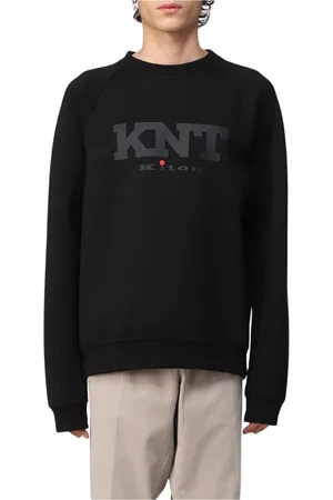 Kiton Bluzy, Mężczyzna, Czarny, M, Czarny Bluza z Logo dla Mężczyzn
