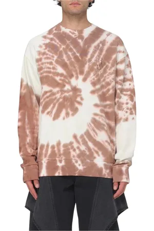 J.W.Anderson Bluzy, Mężczyzna, brązowy, S, Brązowy Tie Dye Crewneck Sweatshirt