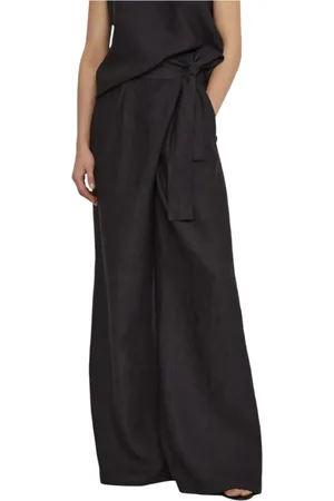 Xacus Spodnie, Kobieta, Szary, 2XS, Len, Szare lniane spodnie w stylu Samantha