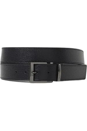 Emporio Armani Akcesoria, Mężczyzna, brązowy, ONE SIZE, Brązowy Pasek Skórzany z Klamrą