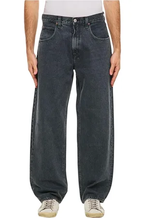 AGOLDE Jeansy, Mężczyzna, Czarny, W33, Czarne Luźne Jeansyy