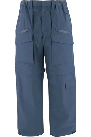 Woolrich Spodnie, Mężczyzna, Niebieski, S, Nylon, Wodoodporne Spodnie Cargo z Ripstop Nylonu