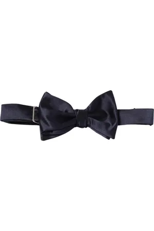 Emporio Armani Akcesoria, Mężczyzna, Niebieski, ONE SIZE, Niebieski Jedwabny Muszka Elegancki Styl