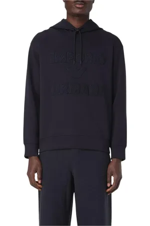 Emporio Armani Bluzy, Mężczyzna, Niebieski, 2XL, Granatowy Bluza z Logo
