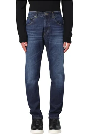 Dondup Jeansy, Mężczyzna, Niebieski, W35, Denim, Klasyczne Niebieskie Jeansyy