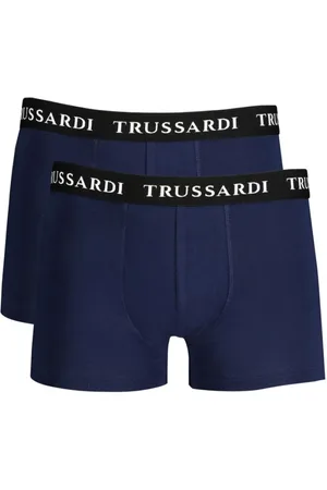 Trussardi Bielizna, Mężczyzna, Niebieski, M, Niebieskie Bawełniane Bokserki Bi-Pack
