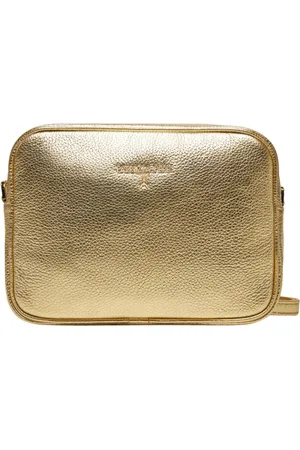 Patrizia Pepe Torebki, Kobieta, Żółty, ONE SIZE, Złota Torba na Ramię Moda Trendy