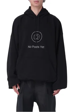 Vetements Bluzy, Mężczyzna, Czarny, XS, Bluza z nadrukiem graficznym i ściągaczami