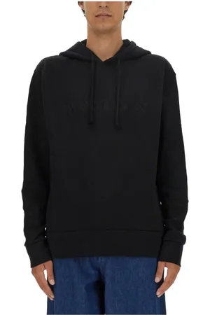 J.W.Anderson Bluzy, Mężczyzna, Czarny, S, Bawełna, Logo Cotton Sweatshirt