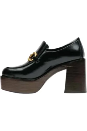 Jeffrey Campbell Buty, Kobieta, Czarny, 39 EU, Czarno-Złote Mokasyny Skórzane