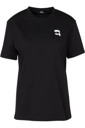 Karl Lagerfeld Koszulki, Kobieta, Czarny, M, T-shirt z ikoną