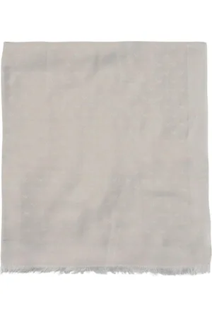 Emporio Armani Akcesoria, Mężczyzna, Szary, ONE SIZE, Szalik z logo orła na zimę