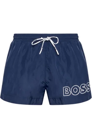 HUGO BOSS Stroje kąpielowe, Mężczyzna, Niebieski, M, Niebieskie Szorty z Elastycznym Pasem