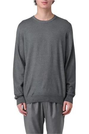 DRUMOHR Swetry, Mężczyzna, Szary, 3XL, Merino Wool Crew Neck Sweater