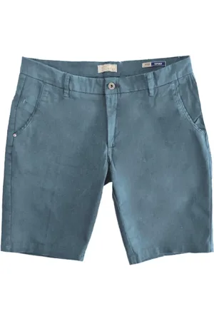 YES ZEE BY ESSENZA Szorty, Mężczyzna, Niebieski, W31, Niebieskie Szorty Bermuda z Bawełny Stretch