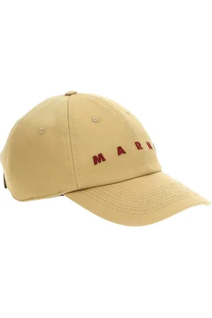 Marni Akcesoria, Mężczyzna, Beżowy, M, Czarna Czapka z Logo