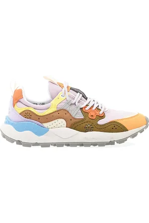 Flower Mountain Buty, Kobieta, Wielobarwność, 38 EU, Len, Fioletowe Trampki Modny Styl