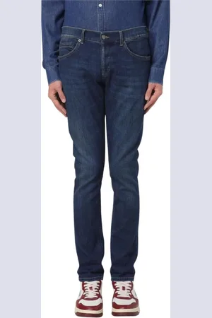 Dondup Jeansy, Mężczyzna, Niebieski, W31, Denim, Premium Slim Fit Denim Jeansy