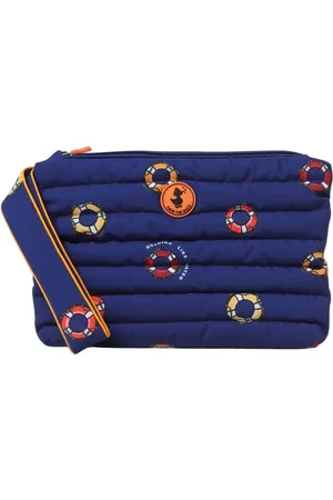 save the duck Torebki, Mężczyzna, Niebieski, ONE SIZE, Nylon, Quilted Life Preserver Clutch