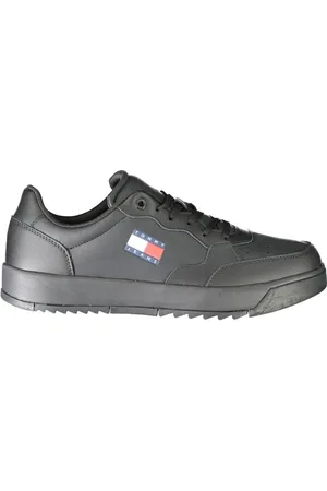 Tommy Hilfiger Buty, Mężczyzna, Czarny, 46 EU, Len, Czarny Polietylenowy Męski Sneaker