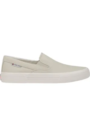 Tommy Hilfiger Buty, Mężczyzna, Beżowy, 45 EU, Męskie buty wsuwane z płótna