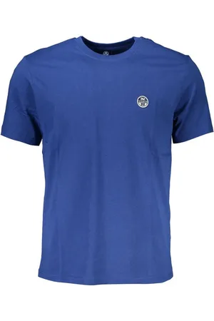 North Sails Koszulki, Mężczyzna, Niebieski, XL, Niebieski Bawełniany T-shirt z Logo