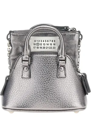 Maison Margiela Torebki, Mężczyzna, Szary, ONE SIZE, Srebrna Mini Torba z Paskiem