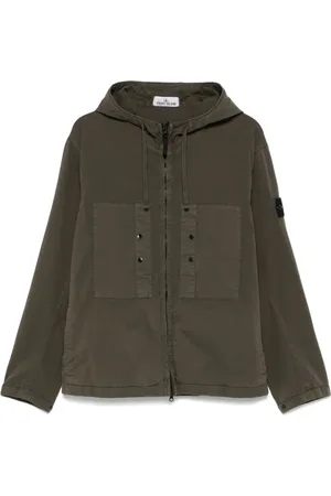 Stone Island Kurtki, Mężczyzna, Zielony, 2XL, Zielone Płaszcze dla Mężczyzn