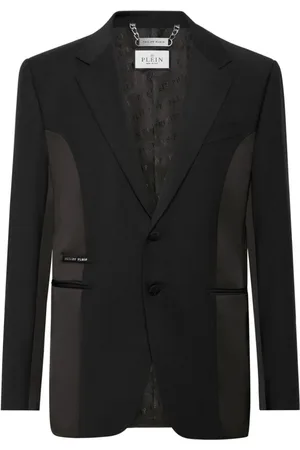 Philipp Plein Kurtki, Mężczyzna, Czarny, L, Elegancki Blezer z Nutą