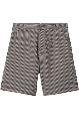 Carhartt Szorty, Mężczyzna, Czarny, S, Paski bawełniane szorty SK z zamkiem