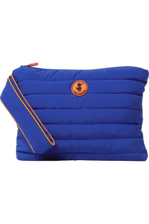 save the duck Torebki, Mężczyzna, Niebieski, ONE SIZE, Nylon, Pikowana Torebka z Paskiem na Rękę