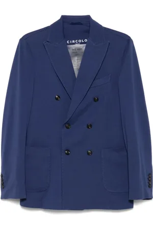 Circolo Kurtki, Mężczyzna, Fioletowy, 3XL, Fioletowa marynarka z kieszeniami