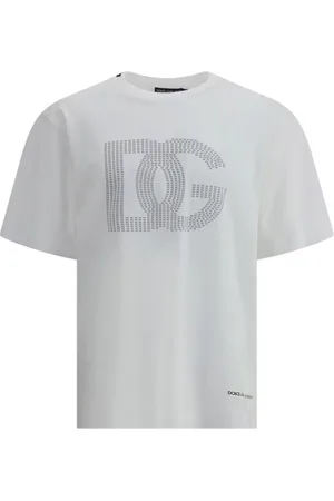 Dolce & Gabbana Koszulki, Mężczyzna, Biały, M, Maxi Logo T-shirt