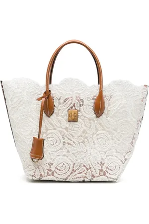 ERMANNO SCERVINO Torebki, Kobieta, Biały, ONE SIZE, Biała torba Tote z zapięciem twist-lock
