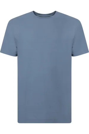 ZANONE Koszulki, Mężczyzna, Niebieski, M, Niebieski T-shirt z okrągłym dekoltem