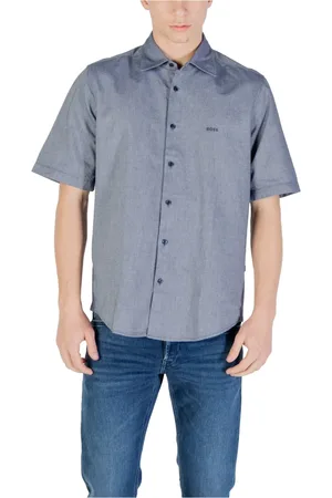 HUGO BOSS Koszule, Mężczyzna, Niebieski, 3XL, Elegancka koszula z długim rękawem dla mężczyzn