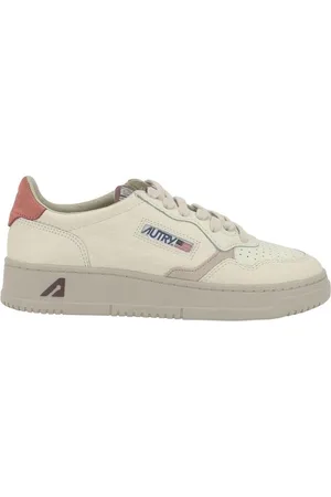 Autry Buty, Kobieta, Beżowy, 39 EU, Perforowane Niskie Buty Skórzane