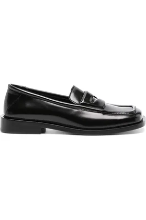 The Attico Buty, Kobieta, Czarny, 37 EU, Czarne Skórzane Lordsy dla Kobiet